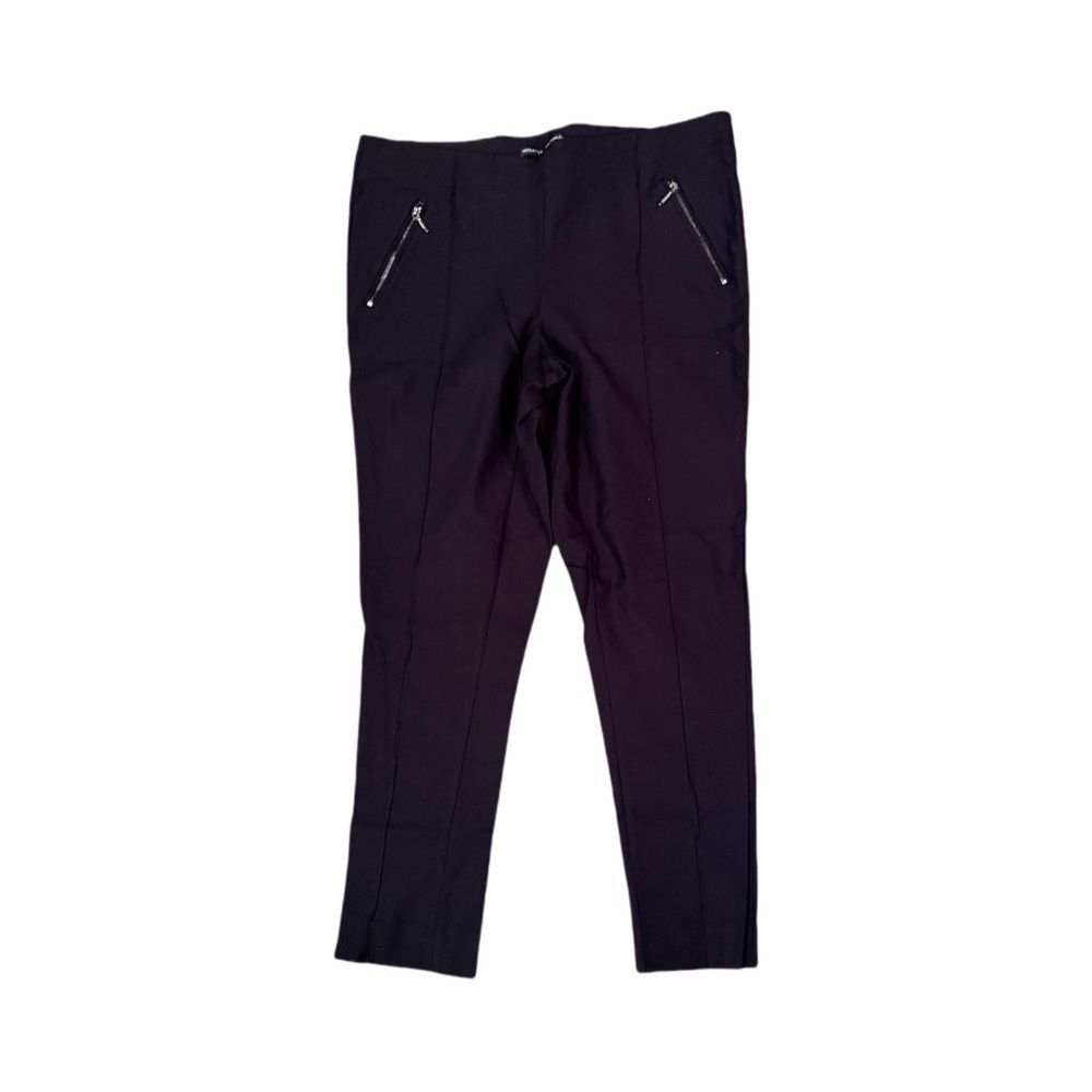 Michel Studio Women’s Black Pants with Zipper Accents